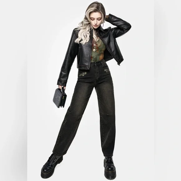 Disturbia | Ermania Crop Faux Leather Jacket - Picture 2 of 9